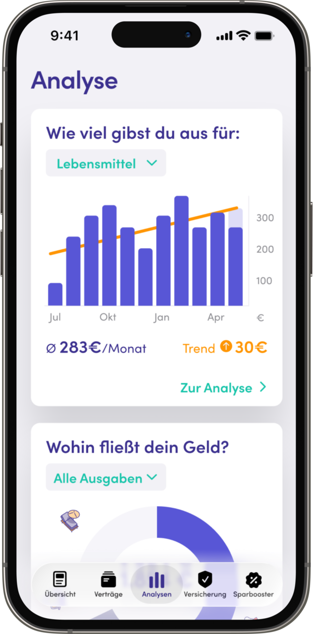 Finanzguru App: Ausgabenanalyse
