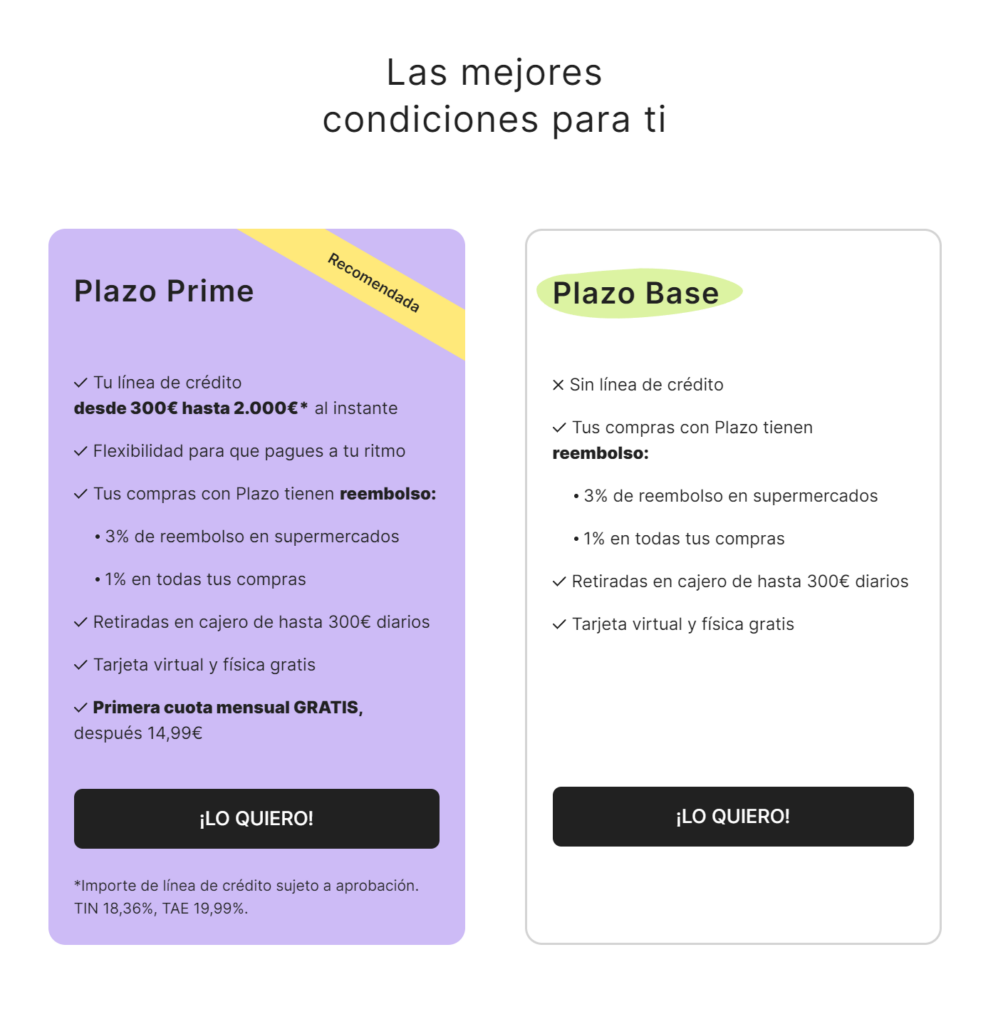 Plazo Prime Plazo Base Credito