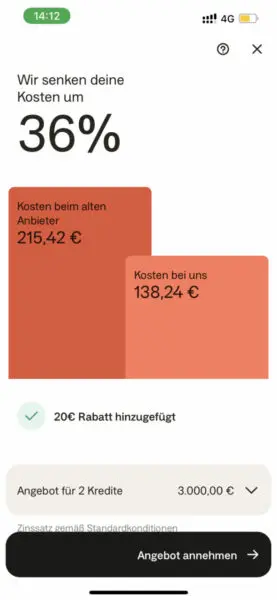 Anyfin Beispiel Angebot