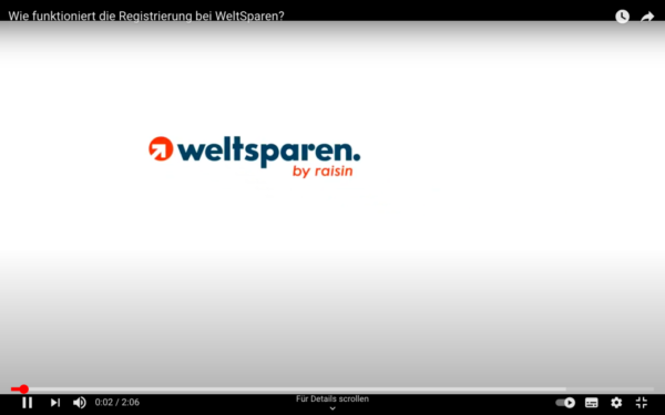 Kontoeröffnung WeltSparen Schritt für Schritt