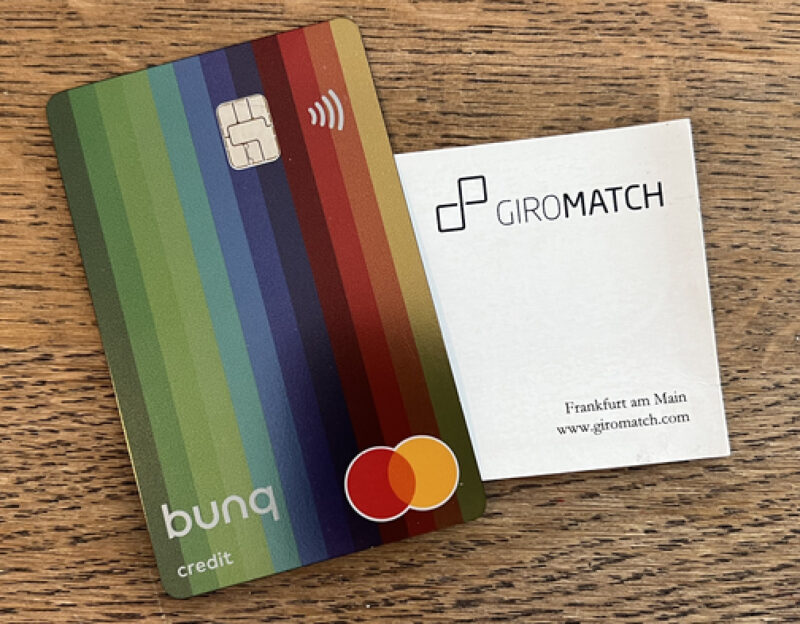bunq Konto mit Kreditkarte bei GIROMATCH im Test
