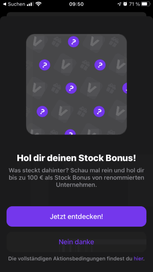 Vivid Money Stock Bonus Vorschau
